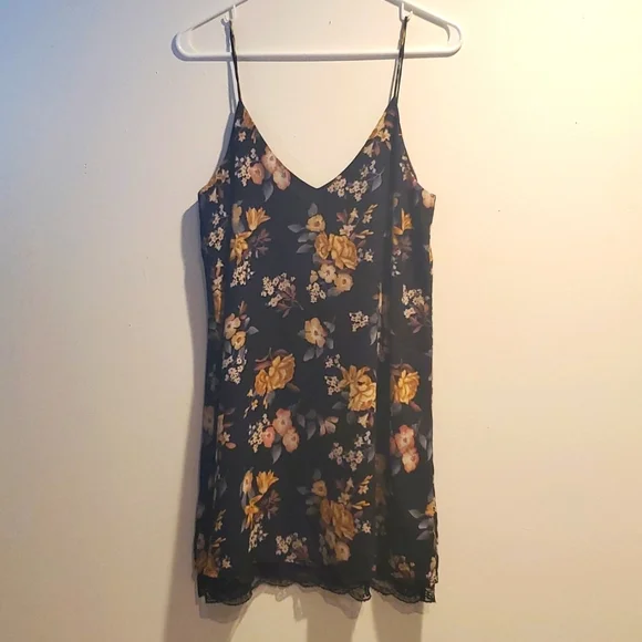 90s Style Slip Dress | Color: Black/Gold | Size: S | Sylvie309's Closet